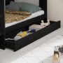 Black Bunk Bed with Storage Shelves and Drawer - Aire