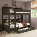 BUN/AIR005/99834 Green Bunk Bed with Storage Shelves and Drawer - Aire