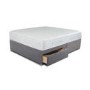 Sleepeezee Double 2 Drawer Divan Bed in Joshua Grey with Cooler Pinnacle 1000 Mattress
