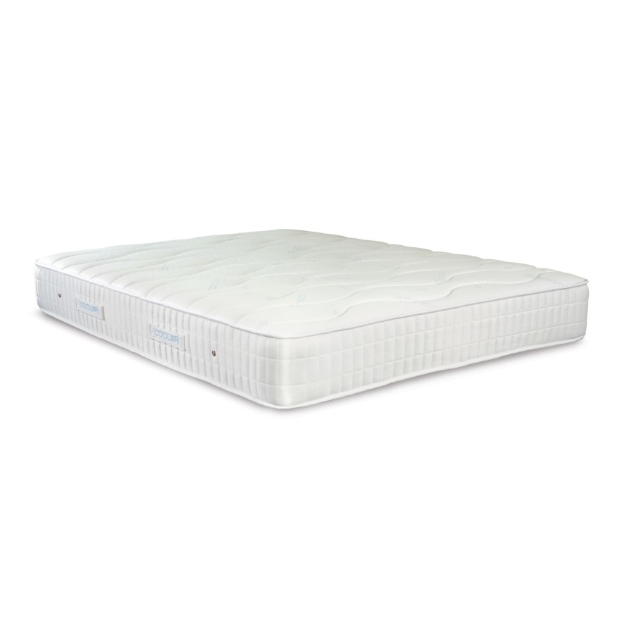 Sleepeezee Double 2 Drawer Divan Bed in Joshua Grey with Cooler Pinnacle 1000 Mattress
