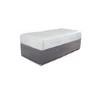 Grey Fabric Single Divan Ottoman Bed with Pocket Sprung Mattress - Sleepeezee