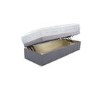 Grey Fabric Single Divan Ottoman Bed with Pocket Sprung Mattress - Sleepeezee