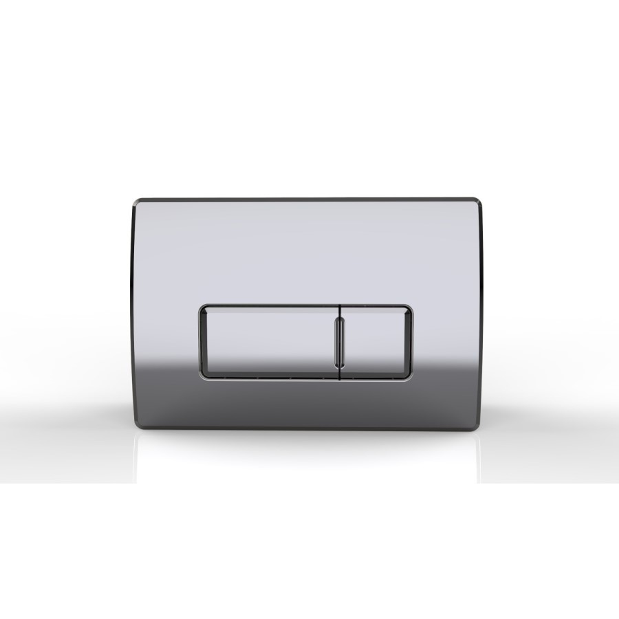 Matt Black Wall Hung Toilet with Soft Close Seat, Chrome Pnuematic Flush Plate, 820mm Frame & Cistern - Albi