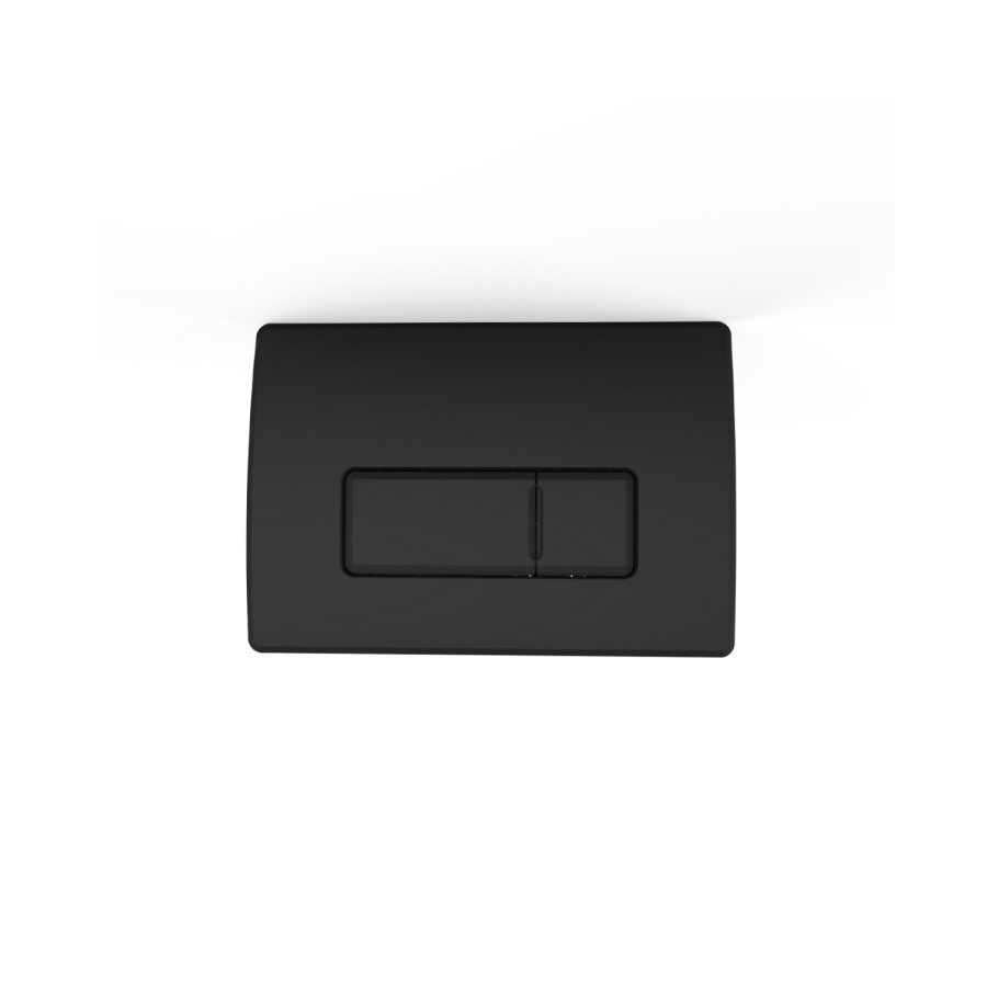 Matt Black Wall Hung Toilet With Soft Close Seat, Black Pnuematic Flush Plate, 820mm Frame & Cistern - Albi