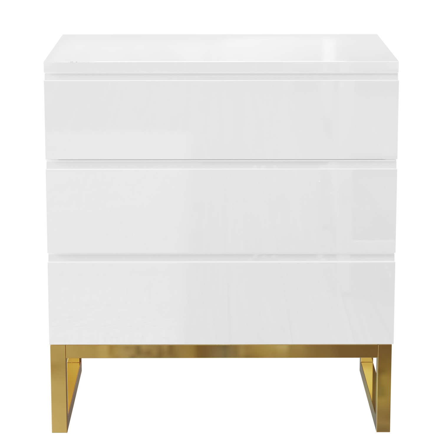 Kids White High Gloss Chest of 3 Drawers with Legs Alina Furniture123
