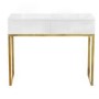 Kids White High Gloss Dressing Table with 2 Drawers - Alina