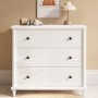 Kids White  Chest of 3 Drawers - Alma