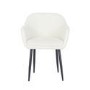 ONLY OPENED - Set of 2 Cream Boucle Armchair Dining Chairs - Ally