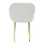 Set of 2 Cream Boucle Armchair Dining Chairs With Gold Legs - Ally