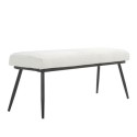 ALY003A Large Cream Boucle Dining Bench - 120cm - Seats 2 - Ally