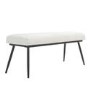 ONLY OPENED - Large Cream Boucle Dining Bench - 120cm - Seats 2 - Ally