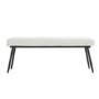 ONLY OPENED - Large Cream Boucle Dining Bench - 120cm - Seats 2 - Ally