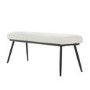 ONLY OPENED - Large Cream Boucle Dining Bench - 120cm - Seats 2 - Ally