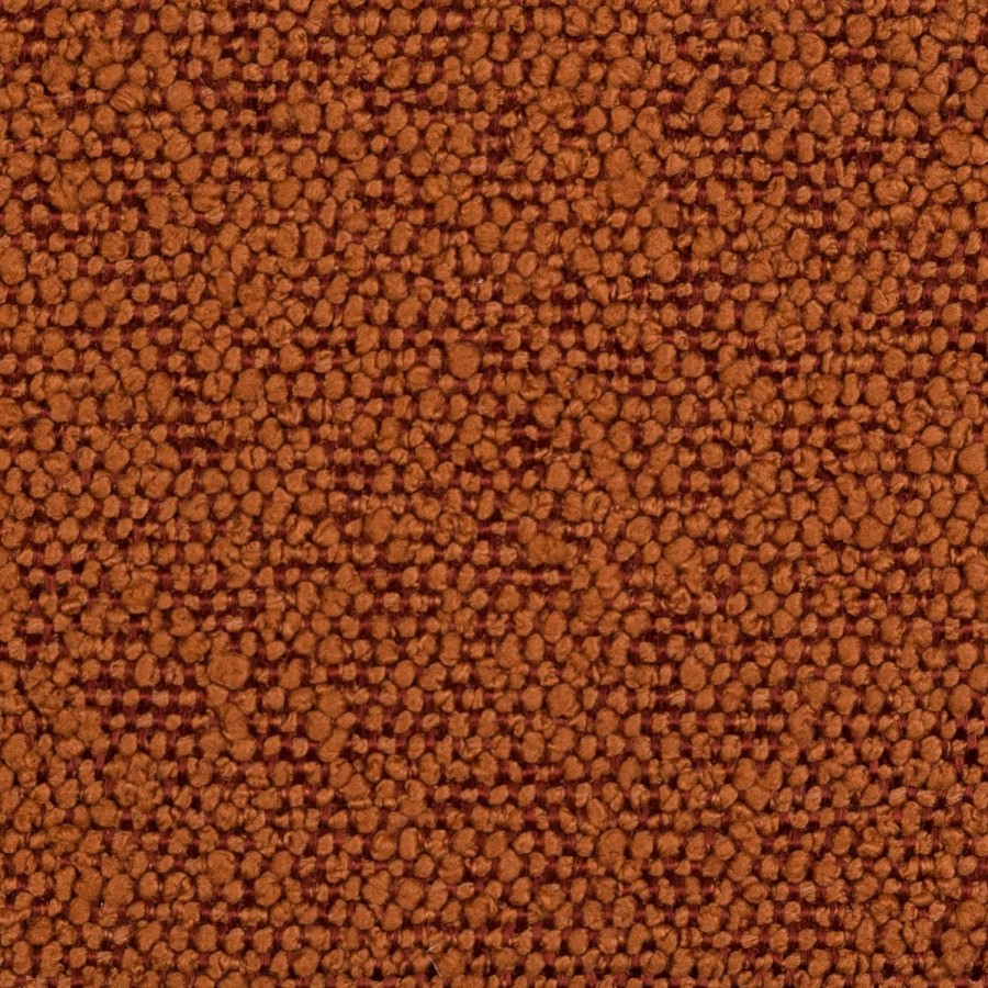 Set of 2 Burnt Orange Boucle Dining Chairs with Arms - Ally