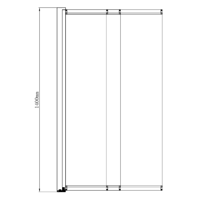 Grade A1 - Freestanding Single Ended Right Hand Corner Shower Bath with Chrome  Sliding  Bath Screen 1650 x 800mm - Amaro