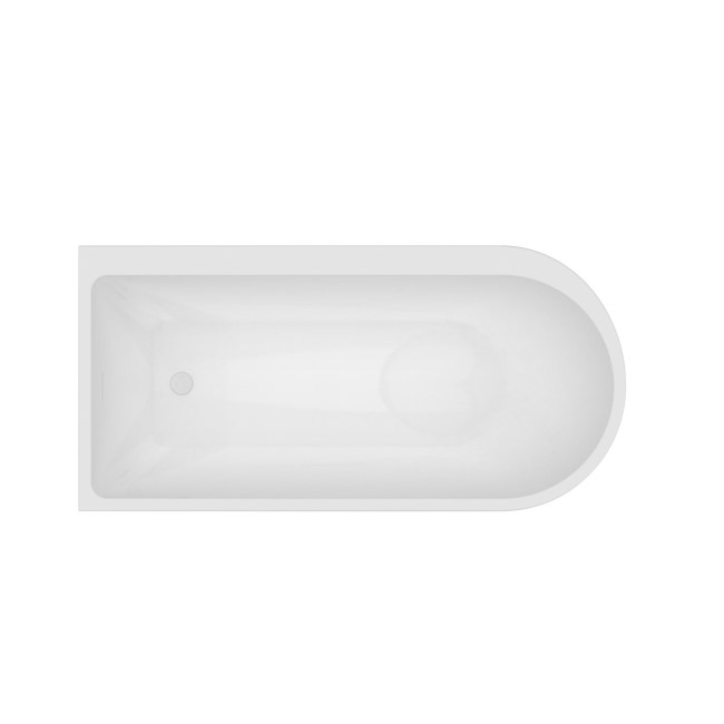 Freestanding Single Ended Left Hand Corner Bath 1650 x 800mm - Amaro