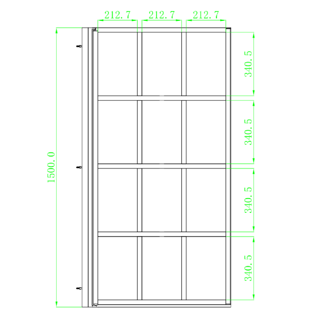 Freestanding Single Ended Left Hand Corner Shower Bath with Black Grid Bath Screen 1650 x 800mm - Amaro