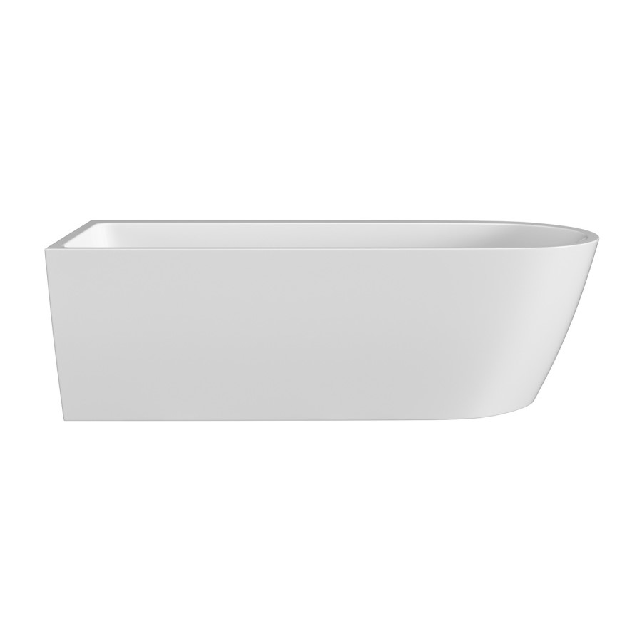Freestanding Shower Bath Single Ended Left Hand Corner with Black Bath Screen 1800 x 800mm - Amaro