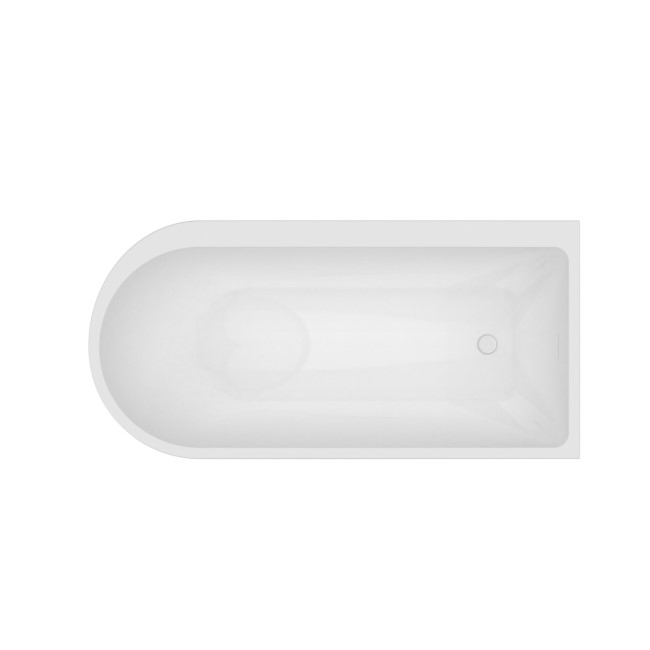 Freestanding Single Ended Right Hand Corner Bath 1650 x 800mm - Amaro