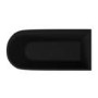 Matt Black Freestanding Shower Bath Single Ended Right Hand Corner with Brass Bath Screen 1650 x 800mm - Amaro