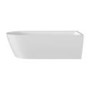 Freestanding Shower Bath Single Ended Right Hand Corner with Black Bath Screen 1800 x 800mm - Amaro