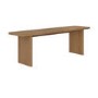 Rectangular Rustic Oak Extendable Dining Table Set with 5 Beige Upholstered Chairs & 1 Bench - Seats 8 - Mia