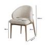 ALMOST PERFECT - Beige Upholstered Curved Dining Chair With Solid Rustic Oak Exposed Back - Kori