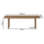 Rectangular Rustic Oak Extendable Dining Table Set with 5 Beige Upholstered Chairs & 1 Bench - Seats 8 - Mia