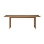 Rectangular Rustic Oak Extendable Dining Table Set with 5 Beige Upholstered Chairs & 1 Bench - Seats 8 - Mia