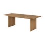 Large Rectangular Rustic Oak Extendable Dining Table Set with 6 White Boucle Chairs - Seats 6 - Mia
