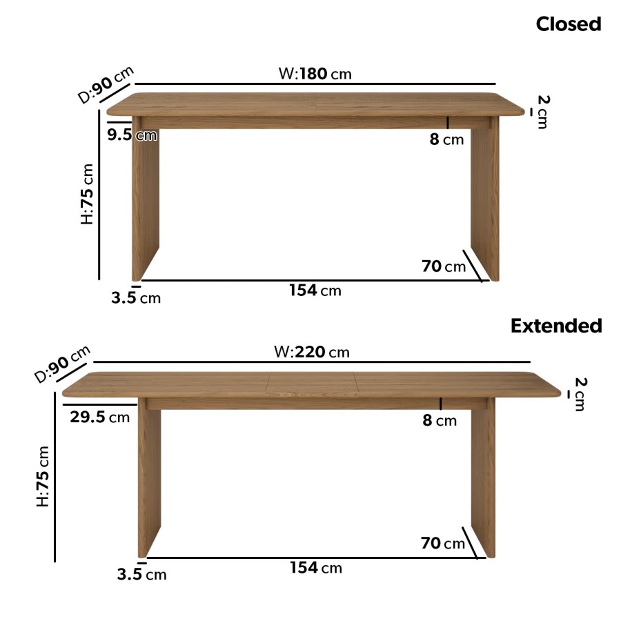 Weathered Oak Extendable Dining Table with 6 Jacquard Curved Dining Chairs -  Mia