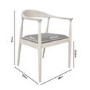 Set of 2 Wooden White Wash Carver Dining Chairs - Anders