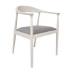 Set of 2 Wooden White Wash Carver Dining Chairs - Anders