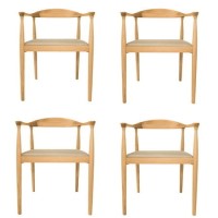 Set of 4 Oak Carver Dining Chairs - Anders