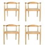 Set of 4 Oak Carver Dining Chairs - Anders