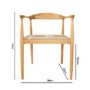 Set of 4 Oak Carver Dining Chairs - Anders