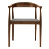 Set of 2 Walnut Carver Dining Chairs with Woven Seat - Anders
