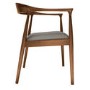 Set of 6 Walnut Carver Dining Chairs with Woven Seat - Anders