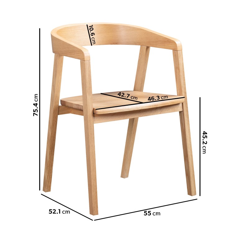 Oak Cross Leg Dining Table with 8 Oak Dining Chairs - Anders