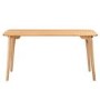 Rectangle Oak Dining Table and 4 Oak with Grey Woven Seat Dining Chairs - Anders