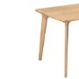 Rectangle Oak Dining Table and 4 Oak with Grey Woven Seat Dining Chairs - Anders