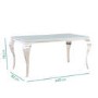 White and Mirrored Dining Table with 2 Grey Velvet Knocker Back Dining Chairs and Bench - Jade Boutique