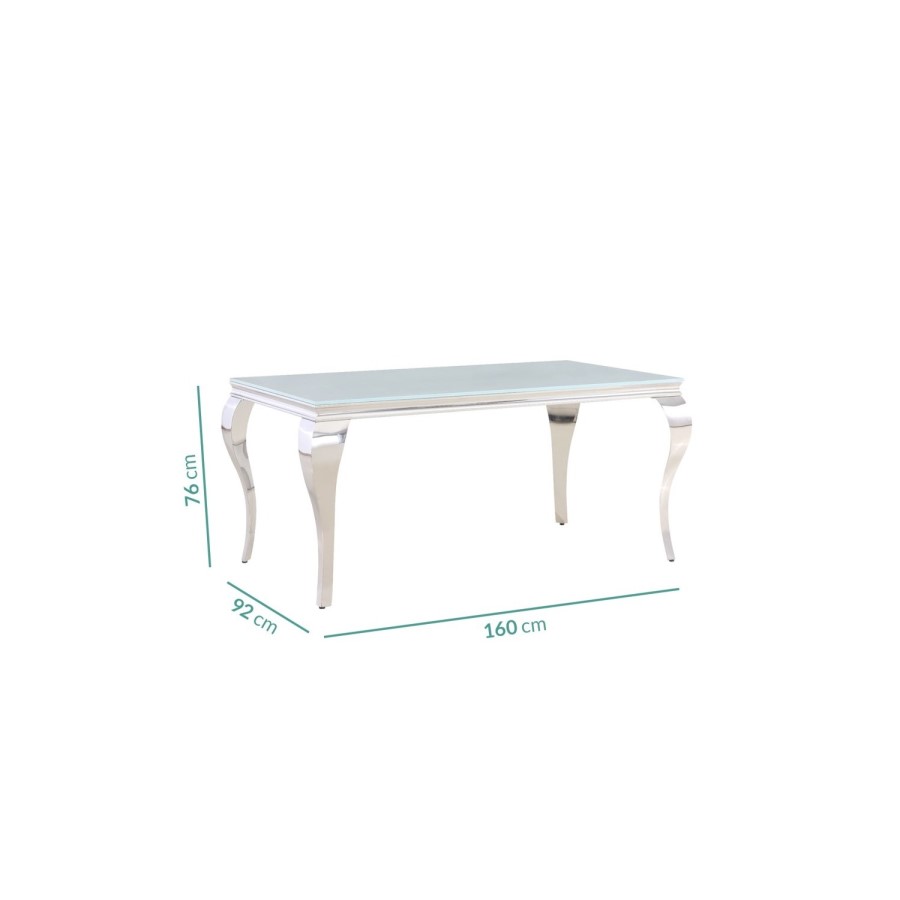 Angelica Mirrored Dining Table with 6 Dining Chairs in Grey Velvet