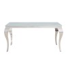 Jade Boutique Mirrored Dining Table with 4 Silver Grey Velvet Dining Chairs