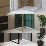 800x800mm White Acrylic Capped Stone Resin Square Shower Tray - Pearl