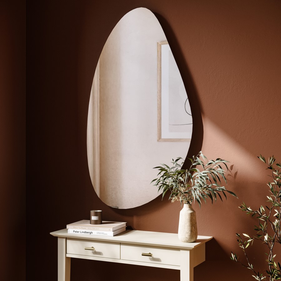 Pebble Frameless Wall Mirror 60cm x 100cm - Apollo