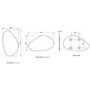 Pebble Frameless Wall Mirror 60cm x 100cm - Apollo