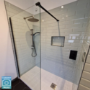 900mm Black Frameless Wet Room Shower Screen - Corvus