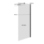 900mm Black Frameless Wet Room Shower Screen - Corvus