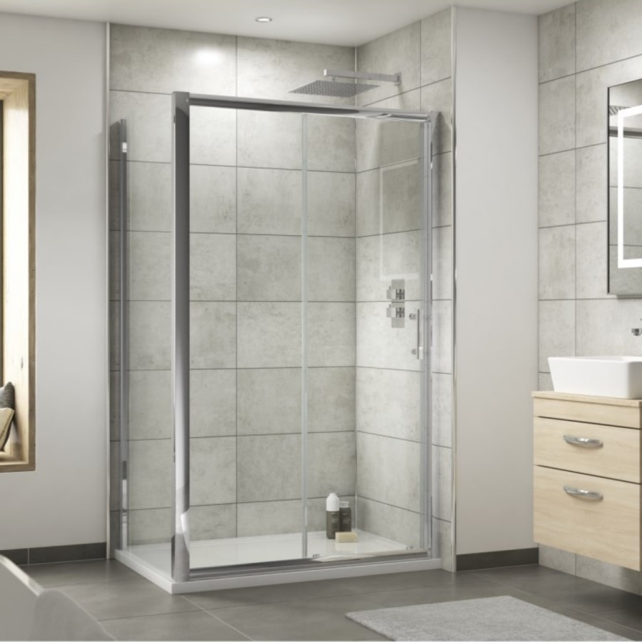 1500 x 900mm Rectangular Sliding Shower Enclosure - Fiji